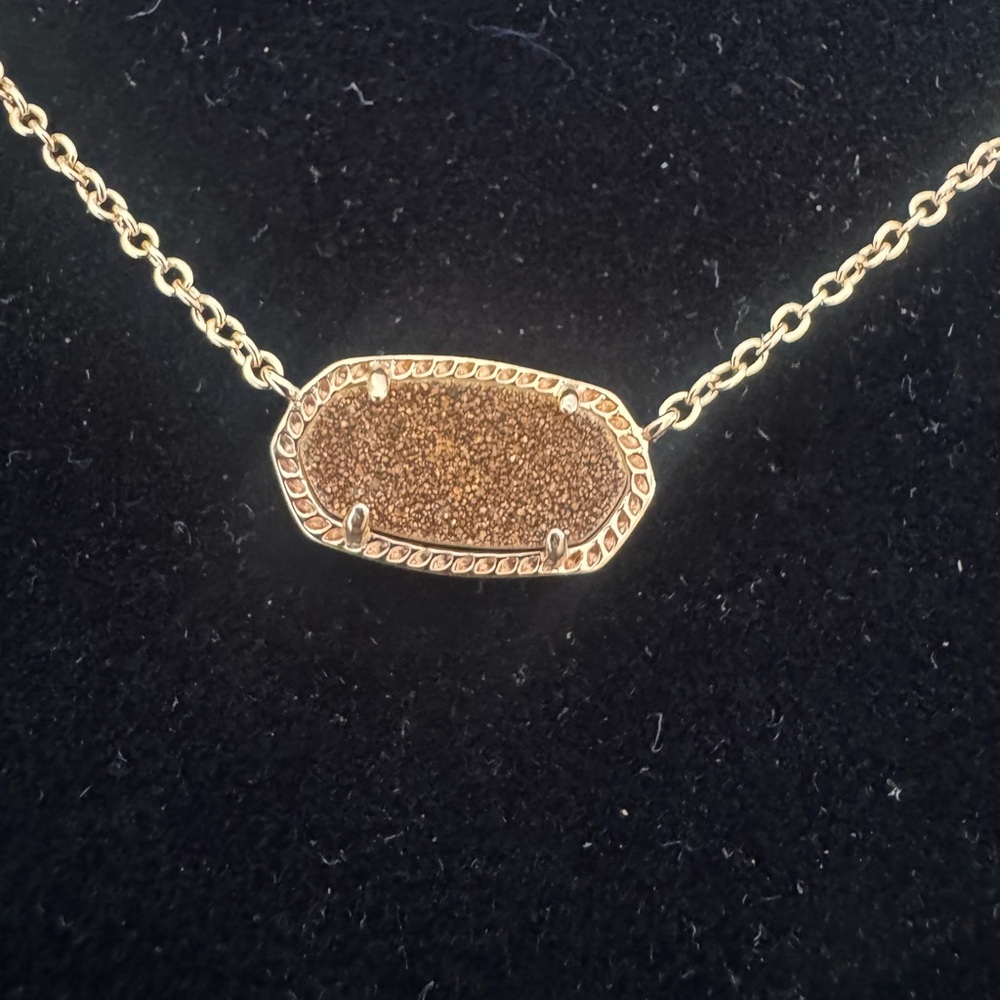 Kendra Scott Rose Gold and Brown Pendant Necklace New without tags